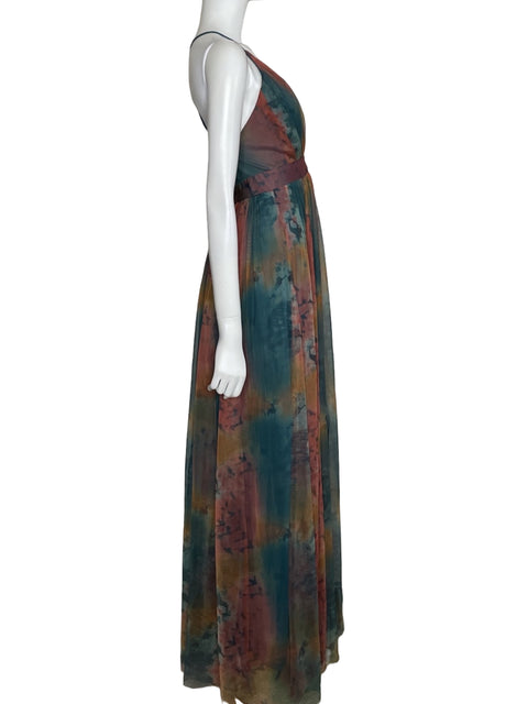 Vestido Luxxel Maxi Tul Verde-Talla S