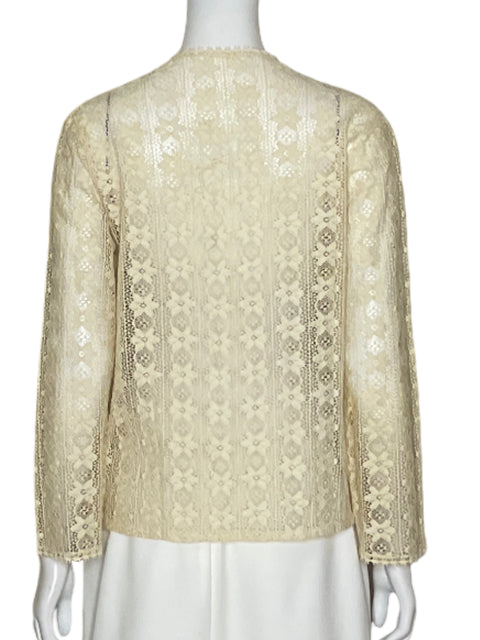 Sweater Tesoro TPS Encaje Beige-Talla S