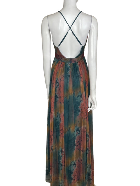 Vestido Luxxel Maxi Tul Verde-Talla S