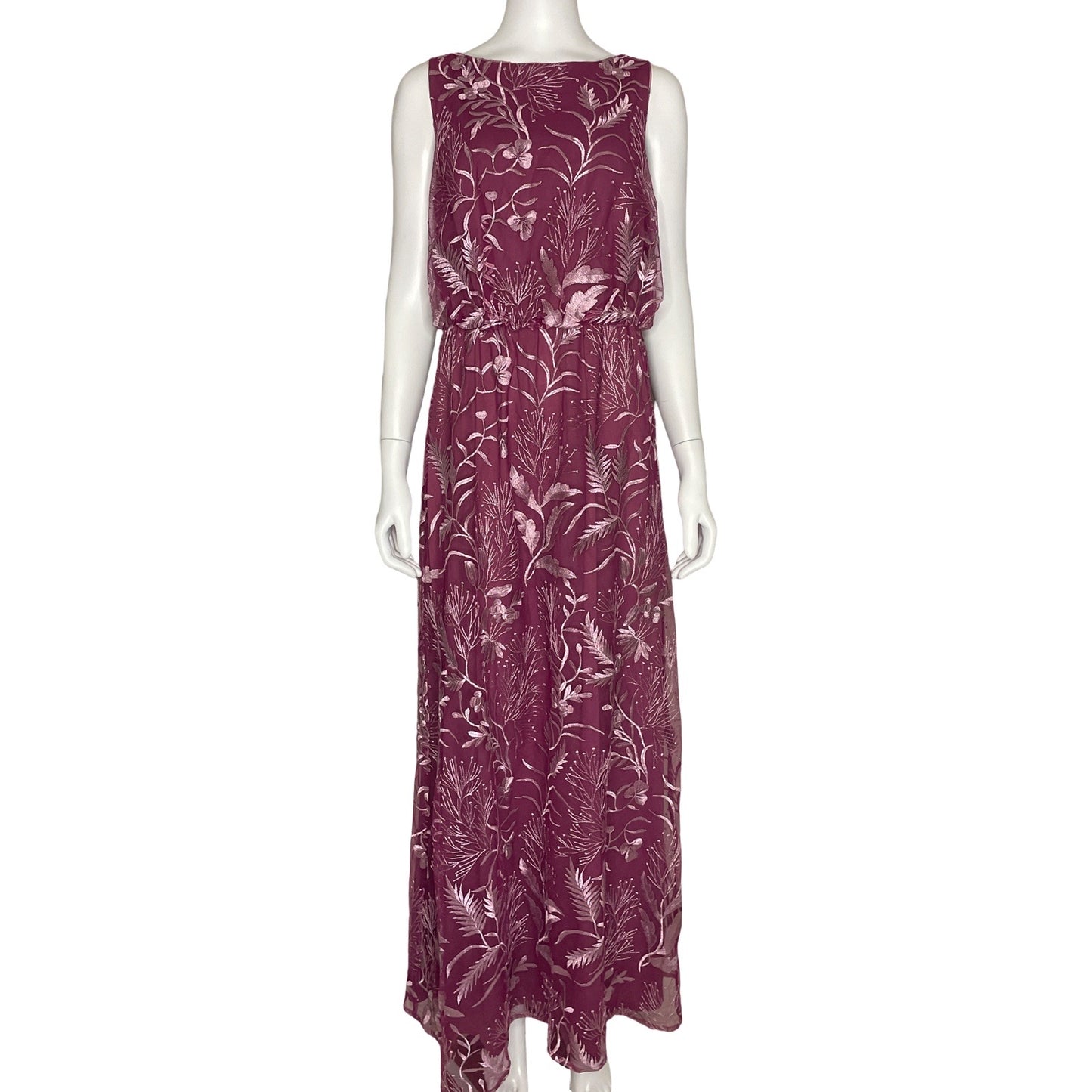 Vestido Js Collections Bordado Floral Morado-Talla 2