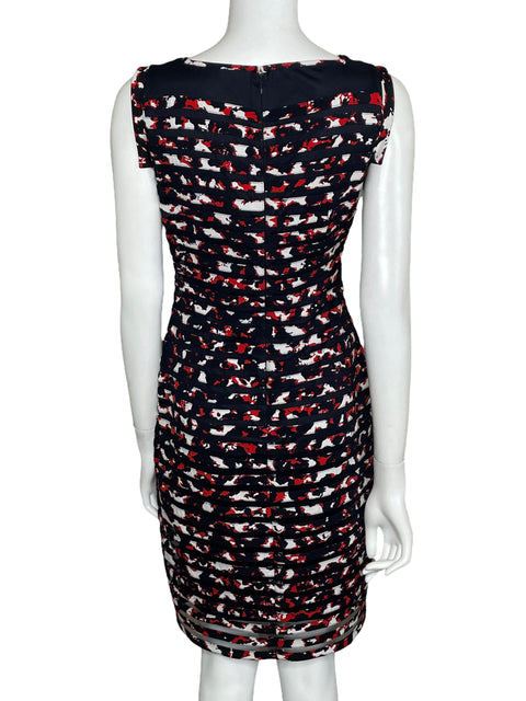 Vestido Adrianna Papell Mini Mesh Azul-Talla 4