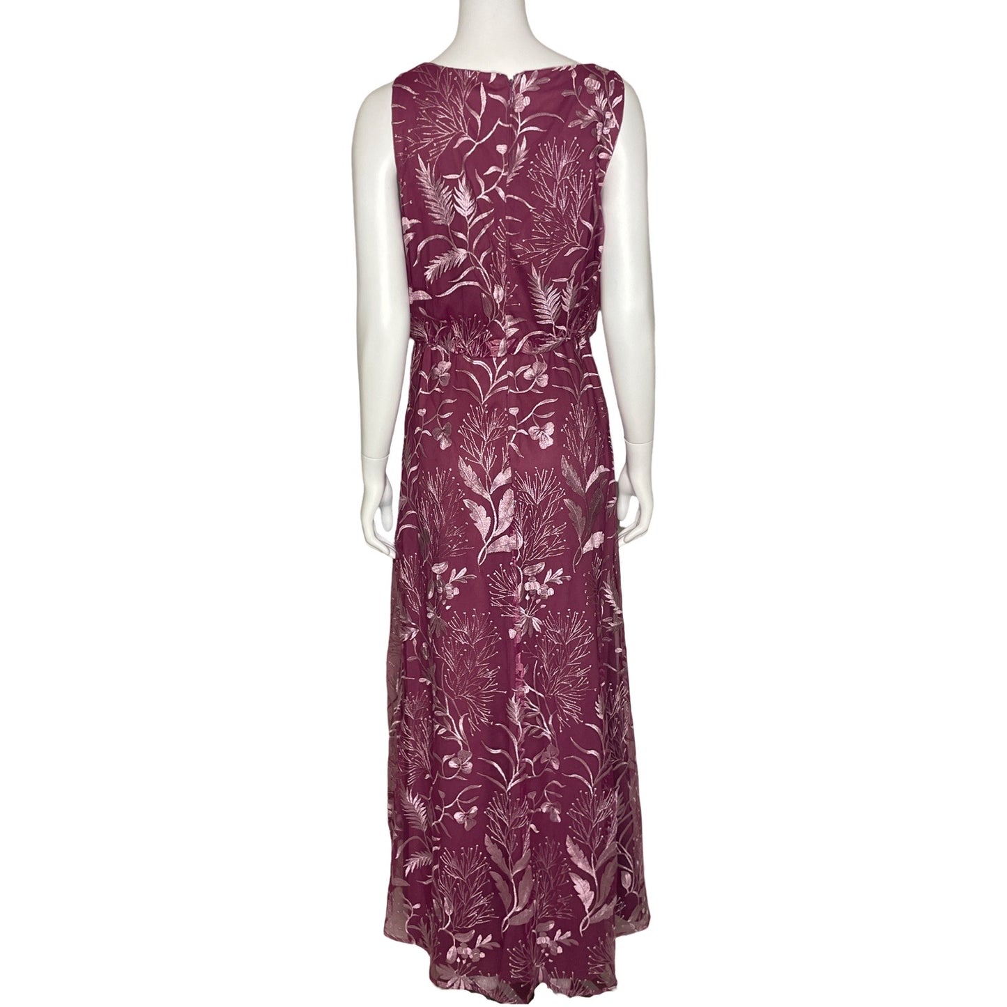 Vestido Js Collections Bordado Floral Morado-Talla 2