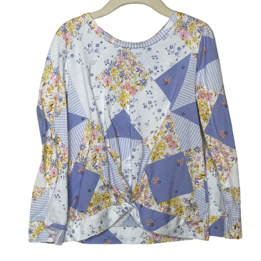 Blusa Oshkosh Floral Mangas Larga Blanco-Talla 3