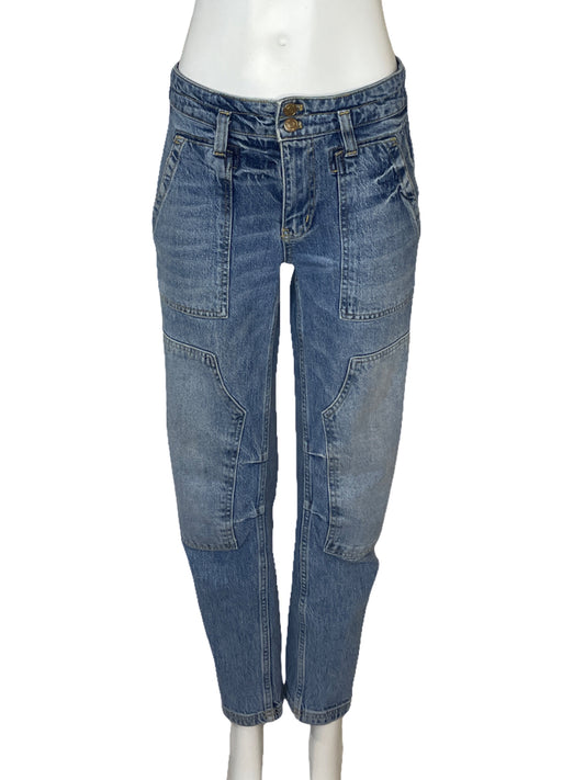 Pantalón Pilcro Cargo Azul - Talla 26
