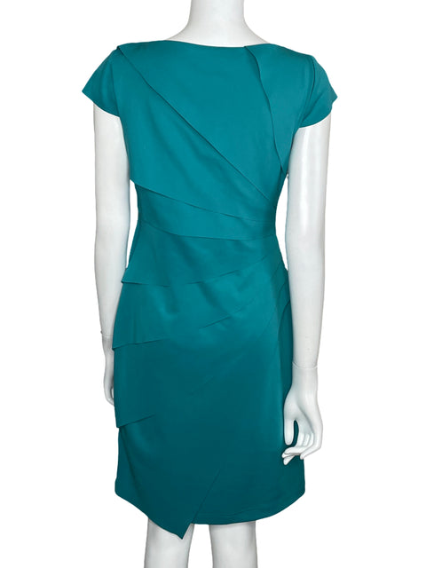 Vestido Adrianna Papell Vuelos Mini Azul-Talla 8