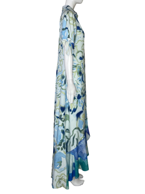 Vestido Ana Milena Mutis Camisero Azul-Talla 8