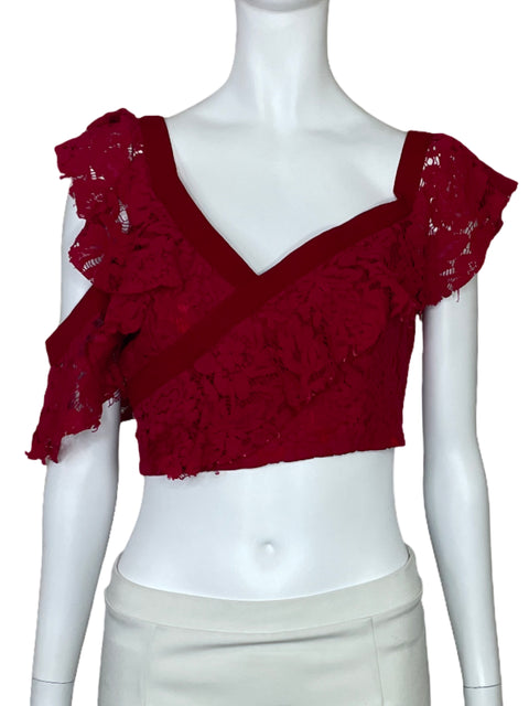 Top Space 46 Encaje Rojo-Talla S