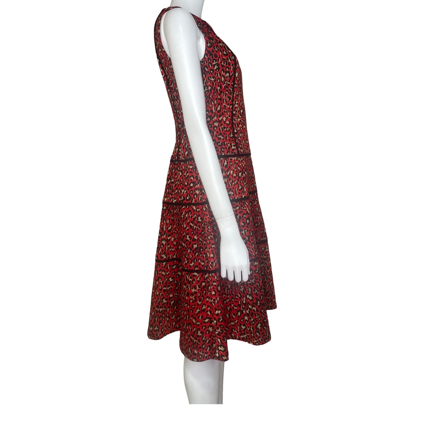 Vestido Anne Klein Animal Print Rojo-Talla 5