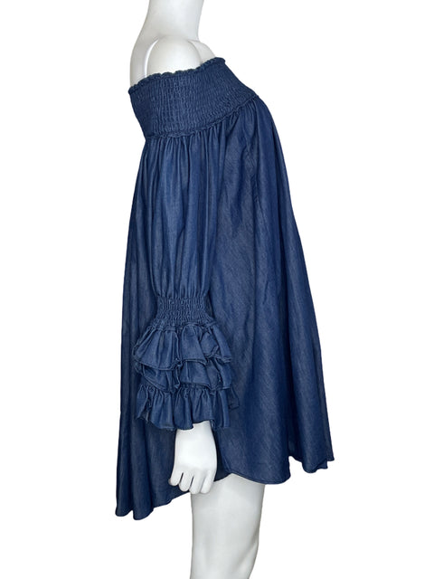 Vestido Gracia Denim Fluido Azul-Talla M