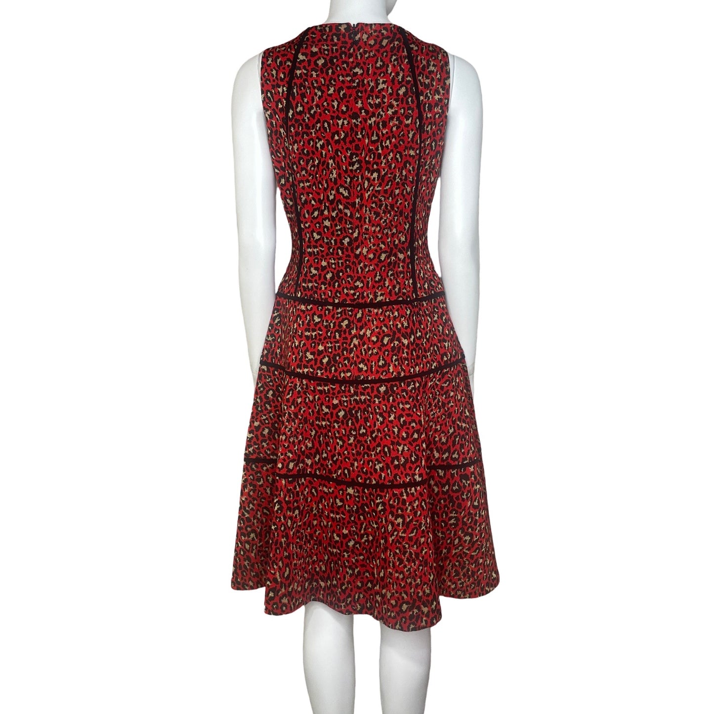 Vestido Anne Klein Animal Print Rojo-Talla 5