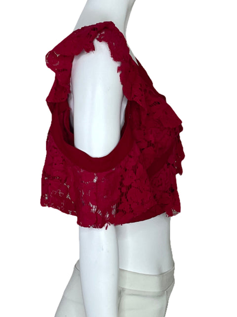 Top Space 46 Encaje Rojo-Talla S