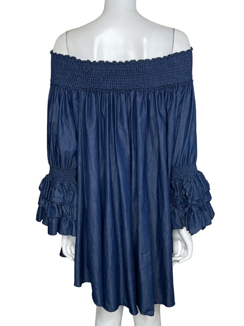 Vestido Gracia Denim Fluido Azul-Talla M