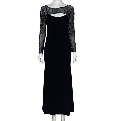 Vestido Betsy Adam  Pedrerias Negro-Talla 6