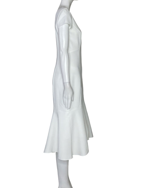 Vestido Amanda Uprichard Midi Blanco-Talla S