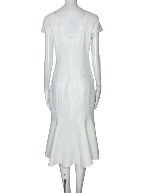 Vestido Amanda Uprichard Midi Blanco-Talla S