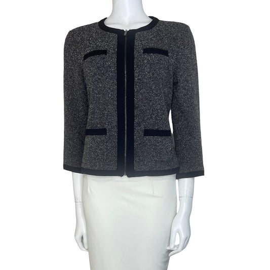 Blazer Liz Claiborne Textura Negro-Talla 2