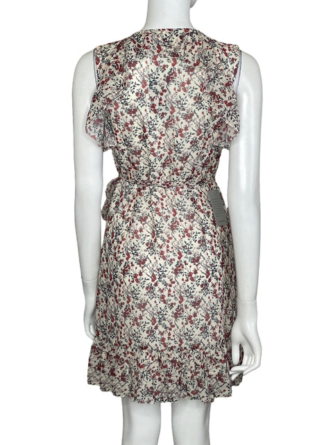 Vestido Crimson Floral Mini Blanco-Talla S