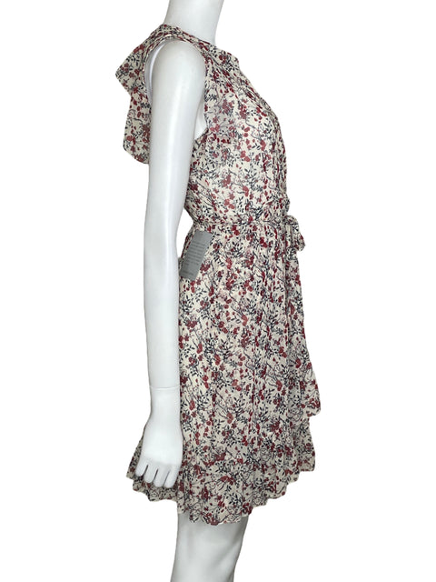 Vestido Crimson Floral Mini Blanco-Talla S