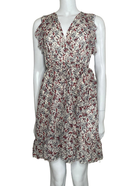 Vestido Crimson Floral Mini Blanco-Talla S