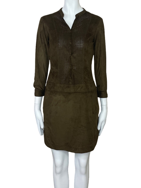 Vestido Trucco Mini Bolsillo Marron-Talla 26