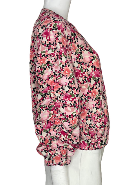 Chaqueta Zara Flores Fucsia - Talla S