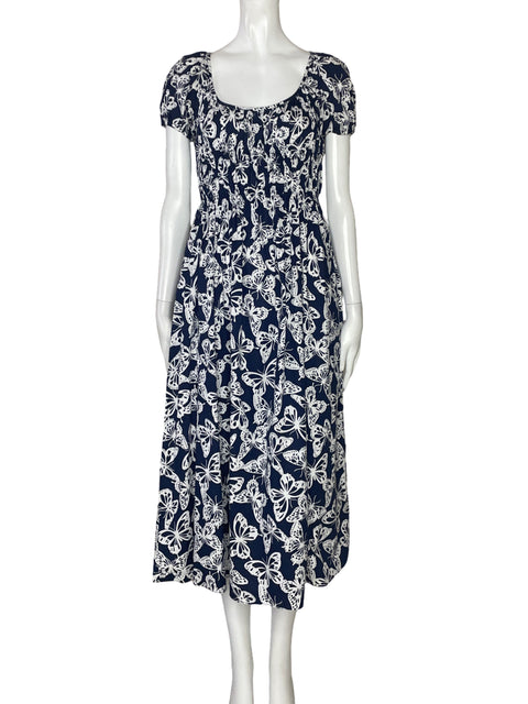 Vestido Kate Spade Estampado Mariposa Azul-Talla XS