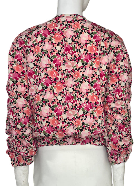 Chaqueta Zara Flores Fucsia - Talla S