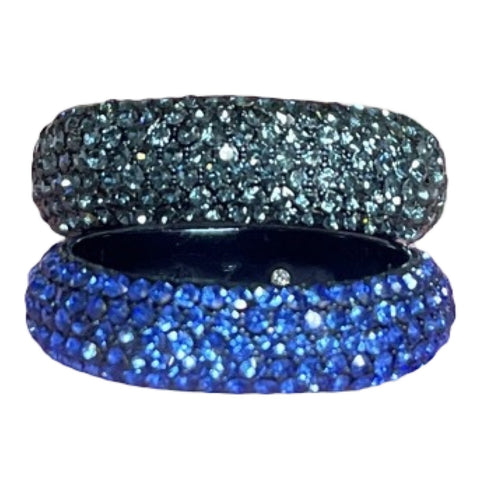 Set Anillos Kate Spade Candy Drops Pavé Azul-Talla 7