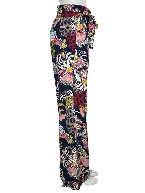 Pantalón 7th Avenue Design Estudio Floral Azul-Talla S