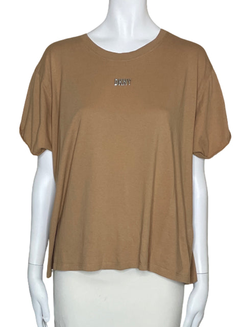 Blusa DKNY Mangas Corta Beige-Talla L