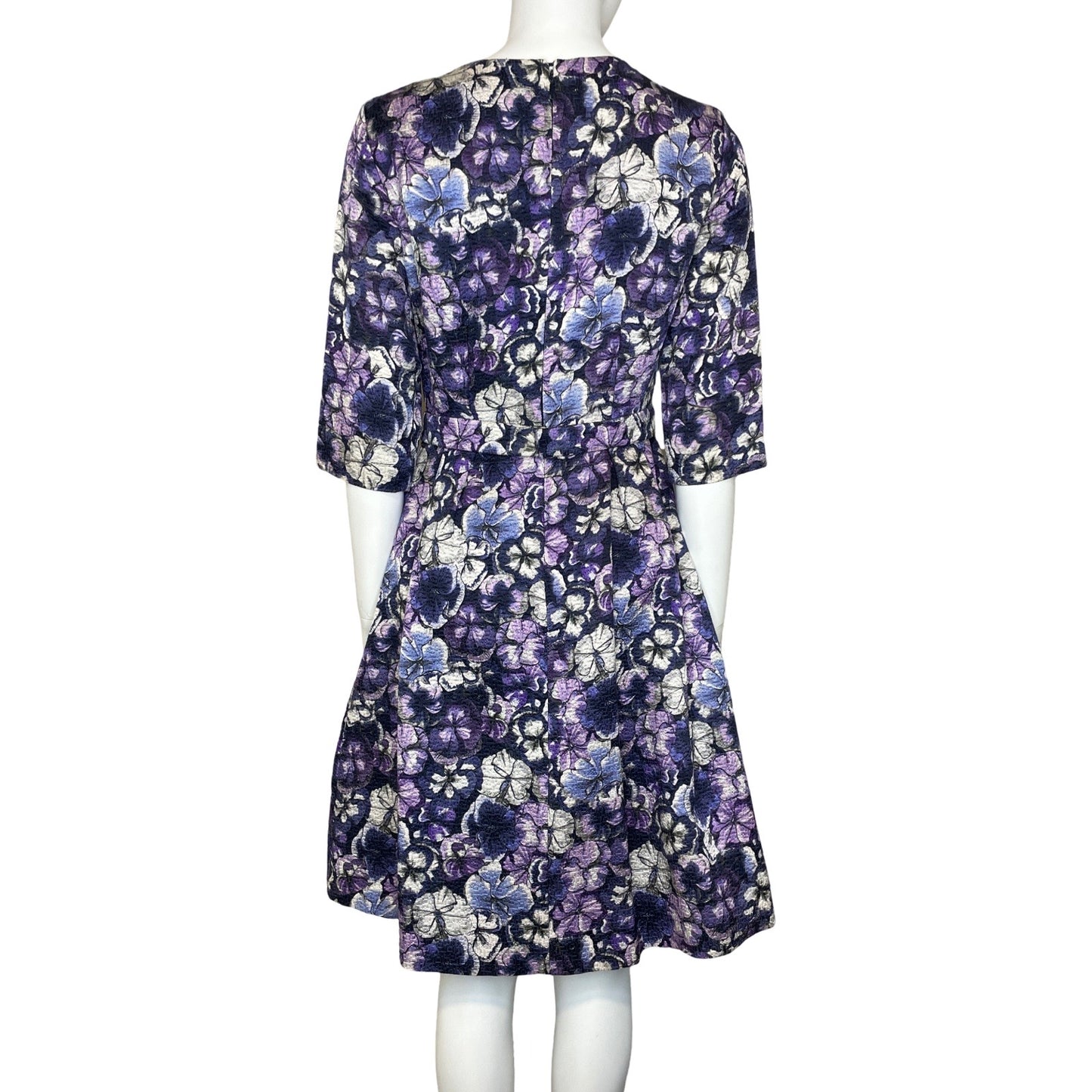 Vestido Carolina Herrera Flores Morado-Talla-6