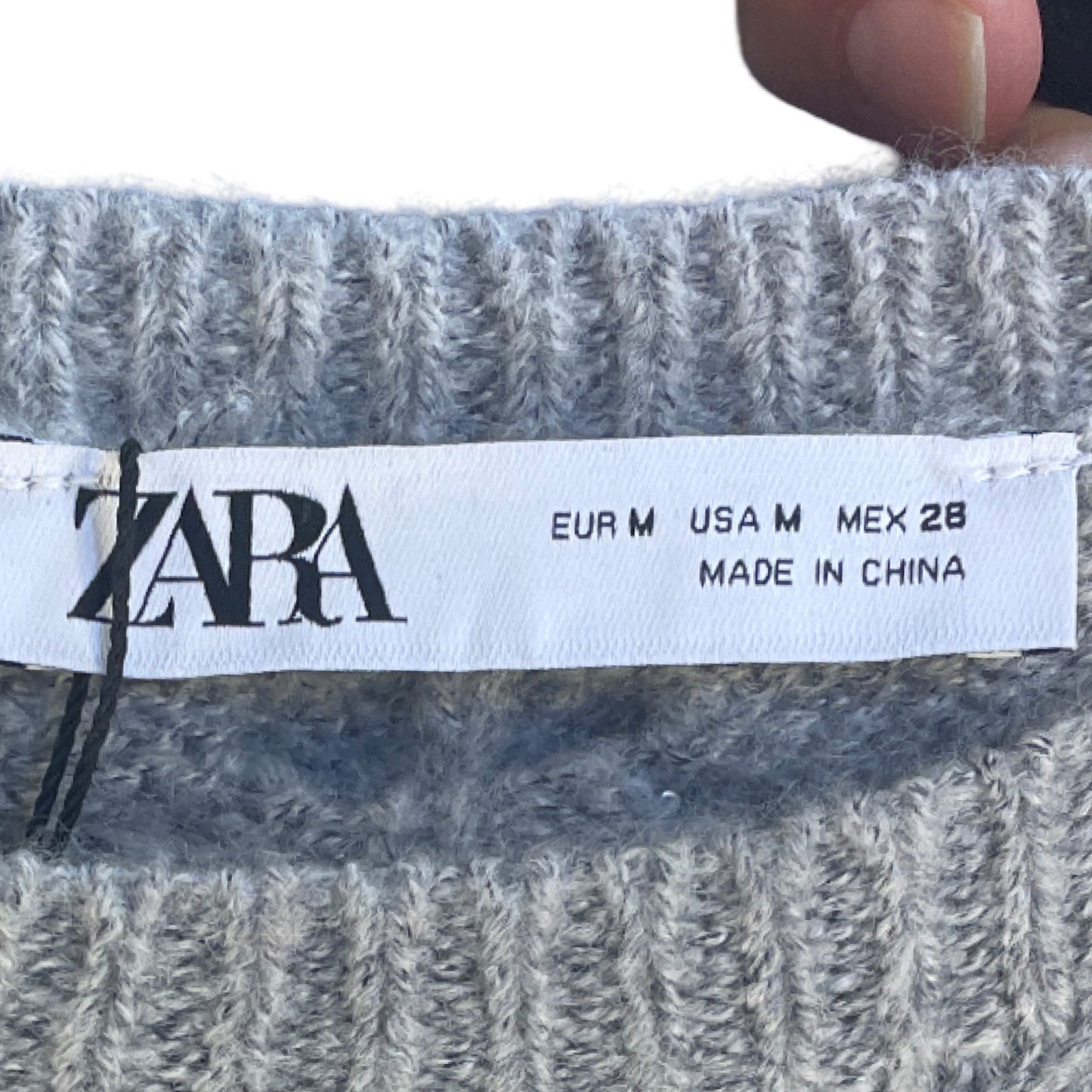 Sweater ZARA Perlas Gris - Talla M