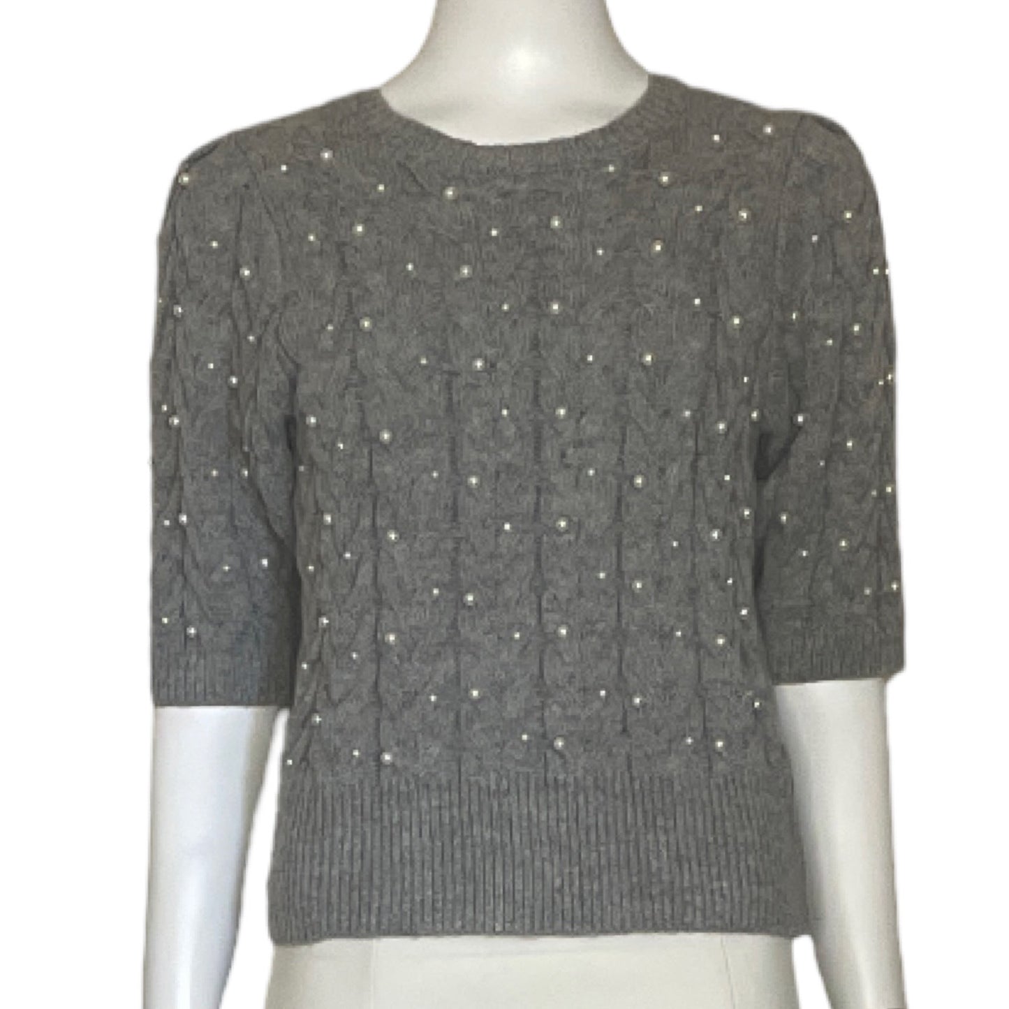 Sweater ZARA Perlas Gris - Talla M