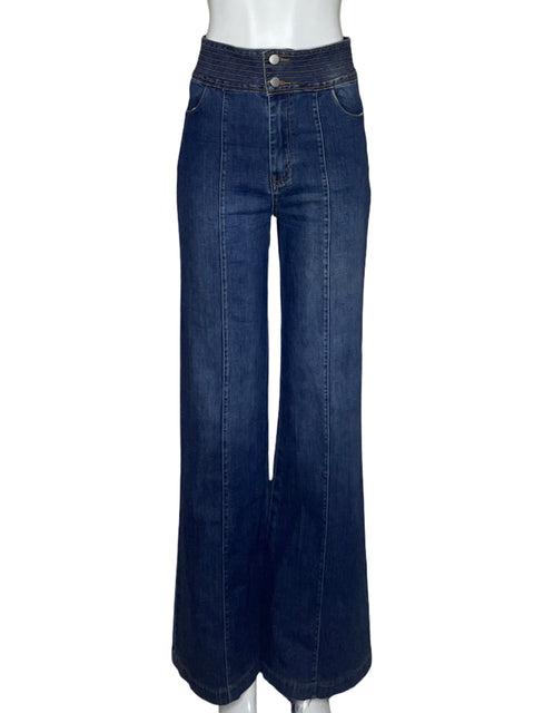 Pantalón Atikshop Pretina Alta Jeans Azul-Talla S