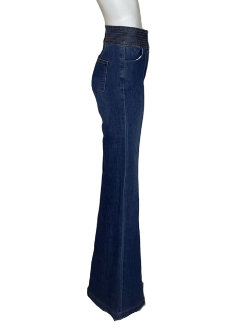 Pantalón Atikshop Pretina Alta Jeans Azul-Talla S