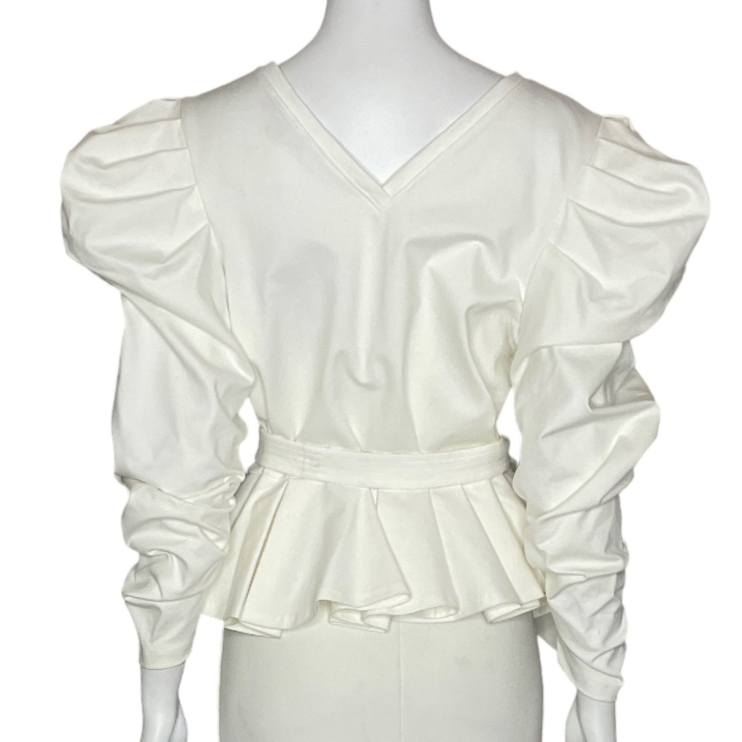 Blusa Padova Mangas Puff Blanco - Talla XL