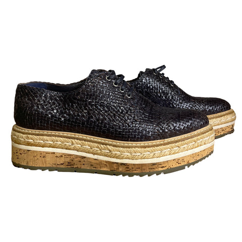 * Calzado Prada Cork Azul Navy-Talla 38 1/2