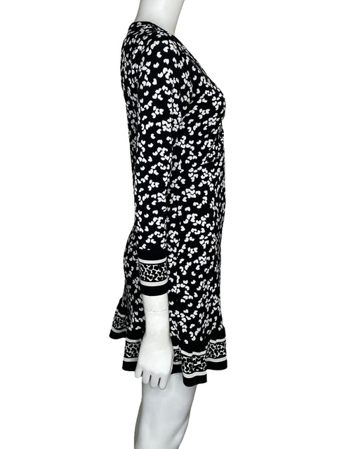 Vestido Michael Kors Mini Estampado Negro-Talla S