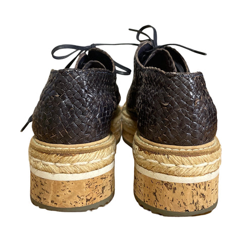 * Calzado Prada Cork Azul Navy-Talla 38 1/2