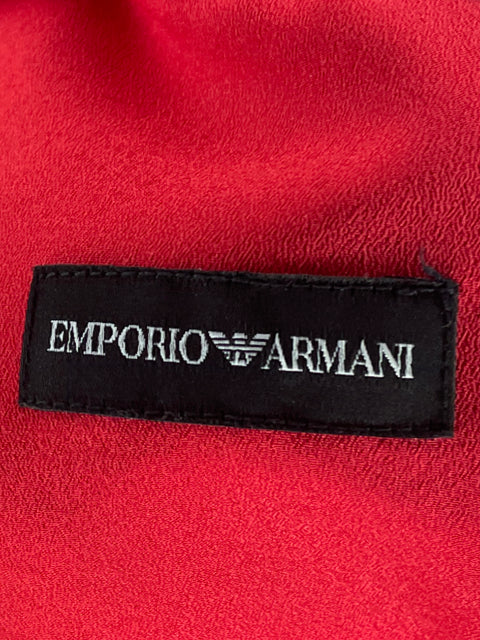 Vestido Emporio Armani Acampanado Rojo-Talla 42