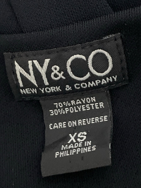 Vestido NY & CO Sin Mangas Negro-Talla XS