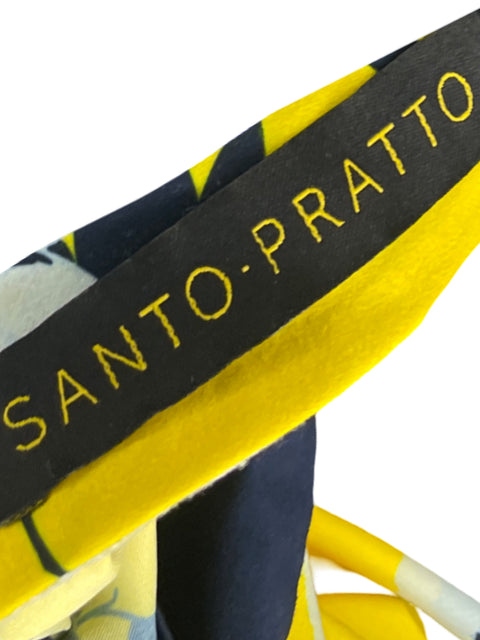 Blusa Santo Pratto One Shoulder Flores Amarillo - Talla 14