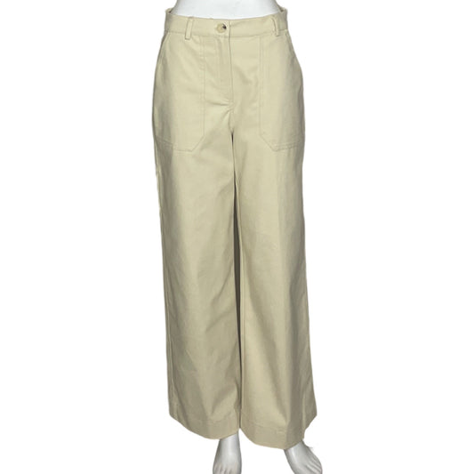 Pantalón Zara Recto Bolsillos Beige - Talla M