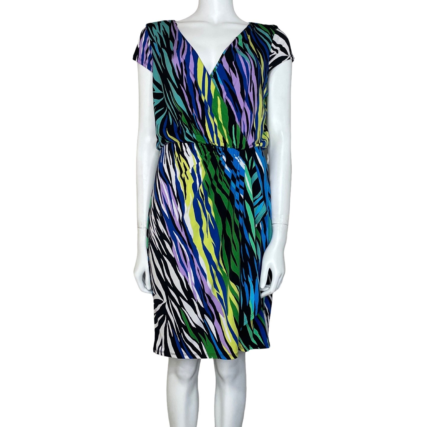 Vestido Sangria Zebra Verde-Talla-10