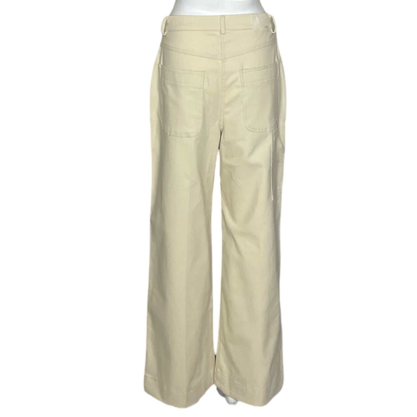 Pantalón Zara Recto Bolsillos Beige - Talla M