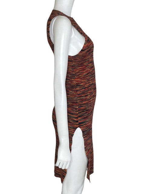 Vestido By Anthropology Halter Sin Mangas Naranja-Talla XS