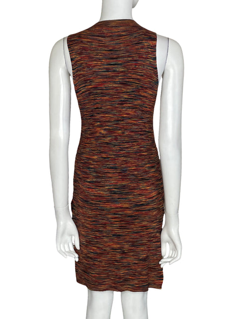 Vestido By Anthropology Halter Sin Mangas Naranja-Talla XS