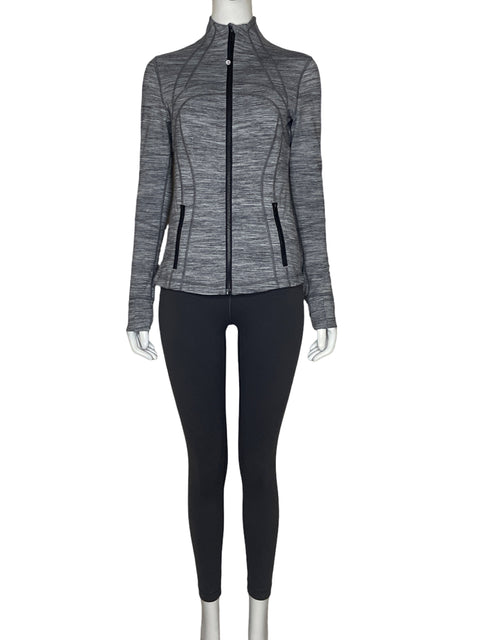 Set Lululemon Cremallera Gris-Talla 6