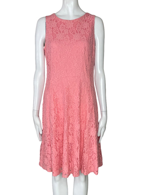 Vestido Nine West Encaje Midi Rosado-Talla S