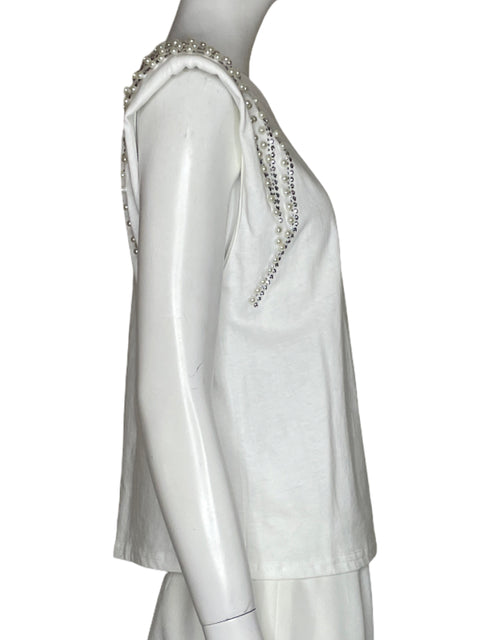 Top onTwelfth Perlas Blanco-Talla S